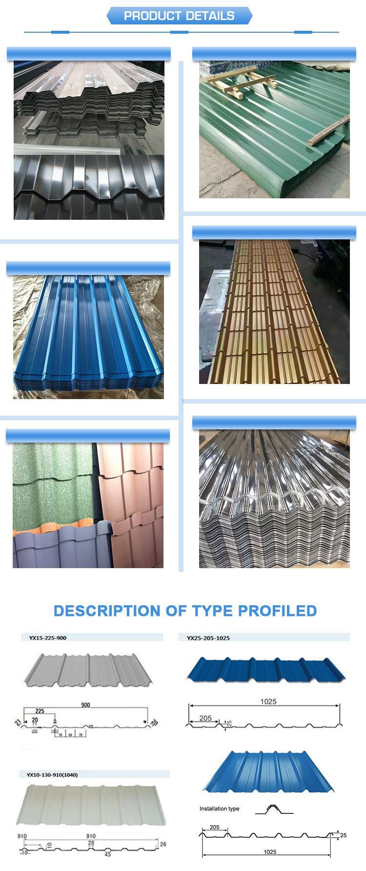 Corrugated Alumezinc Steel Roof Sheet for Building Corrugated Alumezinc Steel Roof Sheet for Building